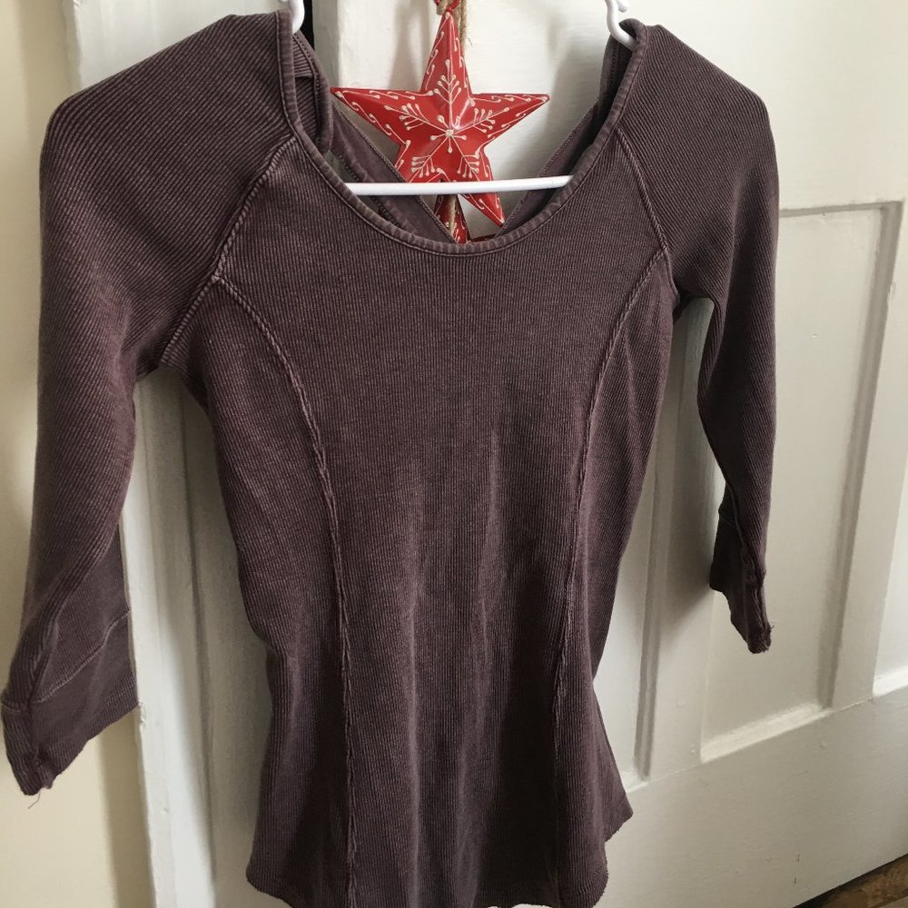 free people long sleeve tee with detailed back
